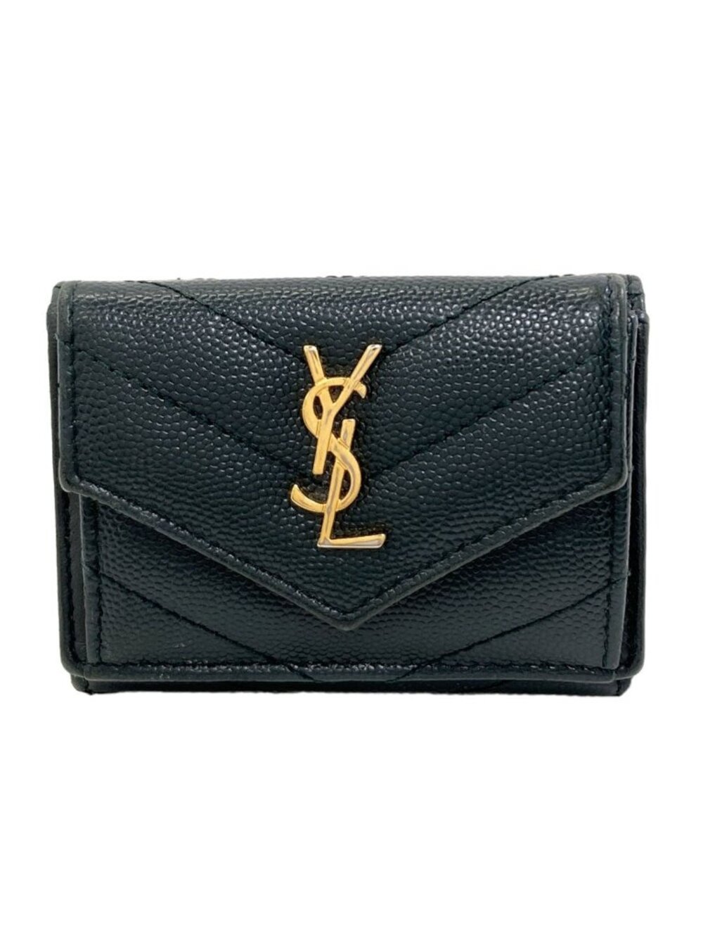 Saint Laurent Cassandra Trifold Wallet Leather